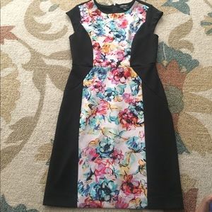 Nicole by Nicole miller black dress w/ multicolor